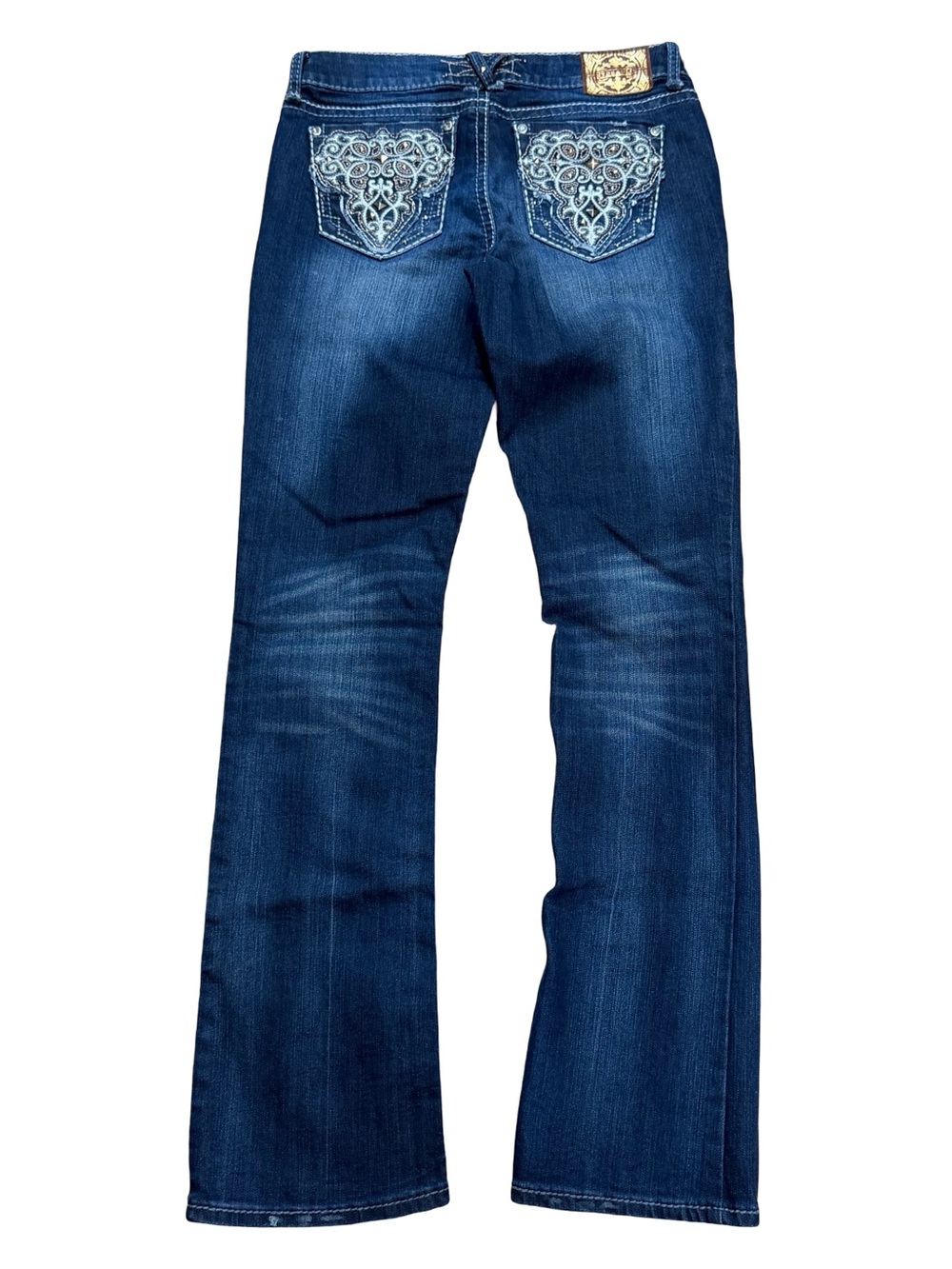 Women’s Y2K Hydraulic Dark Wash Slim Bootcut Blue Denim Jeans Size 10